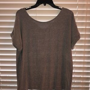 Black and white stripped shirt.